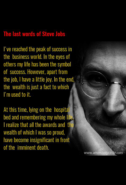 Steve Jobs portrait with a reflection on time